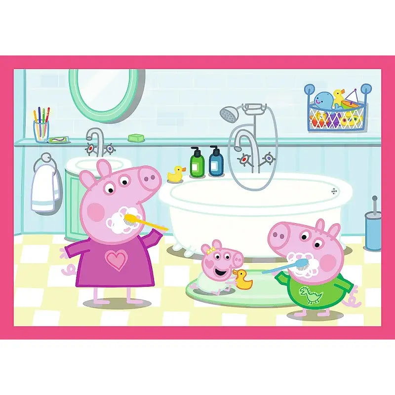 Puzzle 4w1 Peppa uwielbia przygody