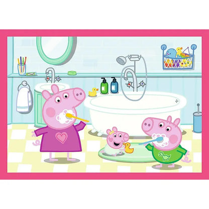 Puzzle 4w1 Peppa uwielbia przygody