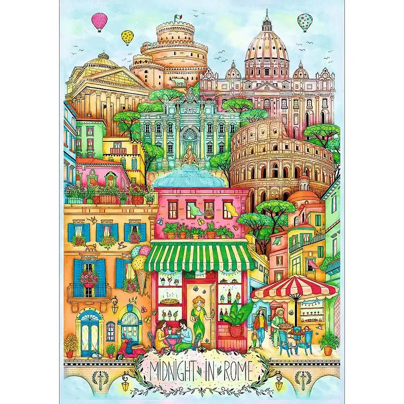 Puzzle Premium Plus Quality 1000 elementów O północy w Rzymie