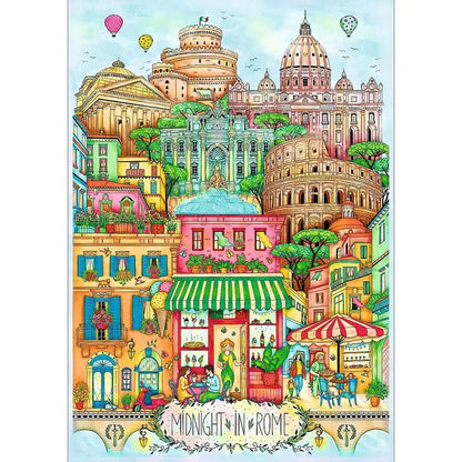 Puzzle Premium Plus Quality 1000 elementów O północy w Rzymie
