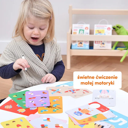 Poznaję cyfry zabawy edukacyjne z pisakiem zmazywakiem 3+
