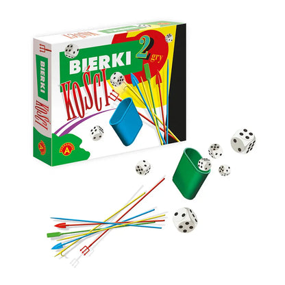 GRA 2 w1 gry Bierki + Kości 1384