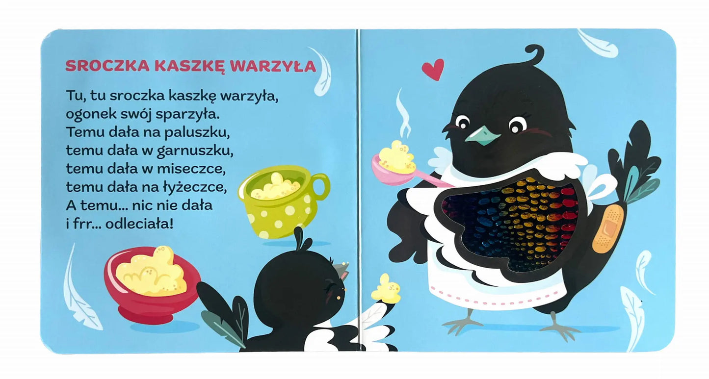 Książeczka edukacyjna rymowanki dotykanki lata osa