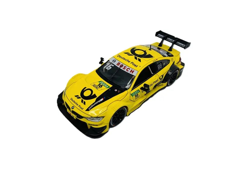 Model BMW M4 DTM żółty ze światłem i dźwiękiem 1:24