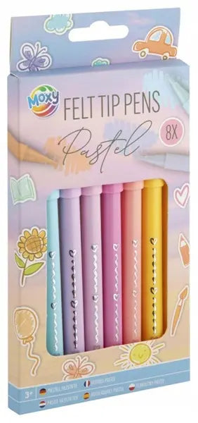 Flamastry pastelowe 8 szt.