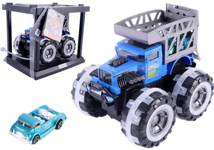 Pojazd Monster z autem w klatce św.koła 09480