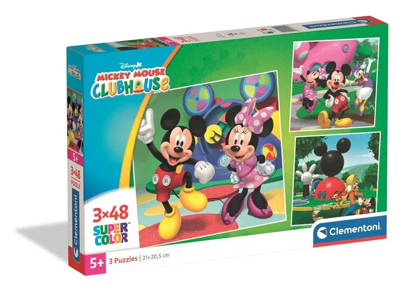 Puzzle 3x48 SuperKolor Myszka Mickey