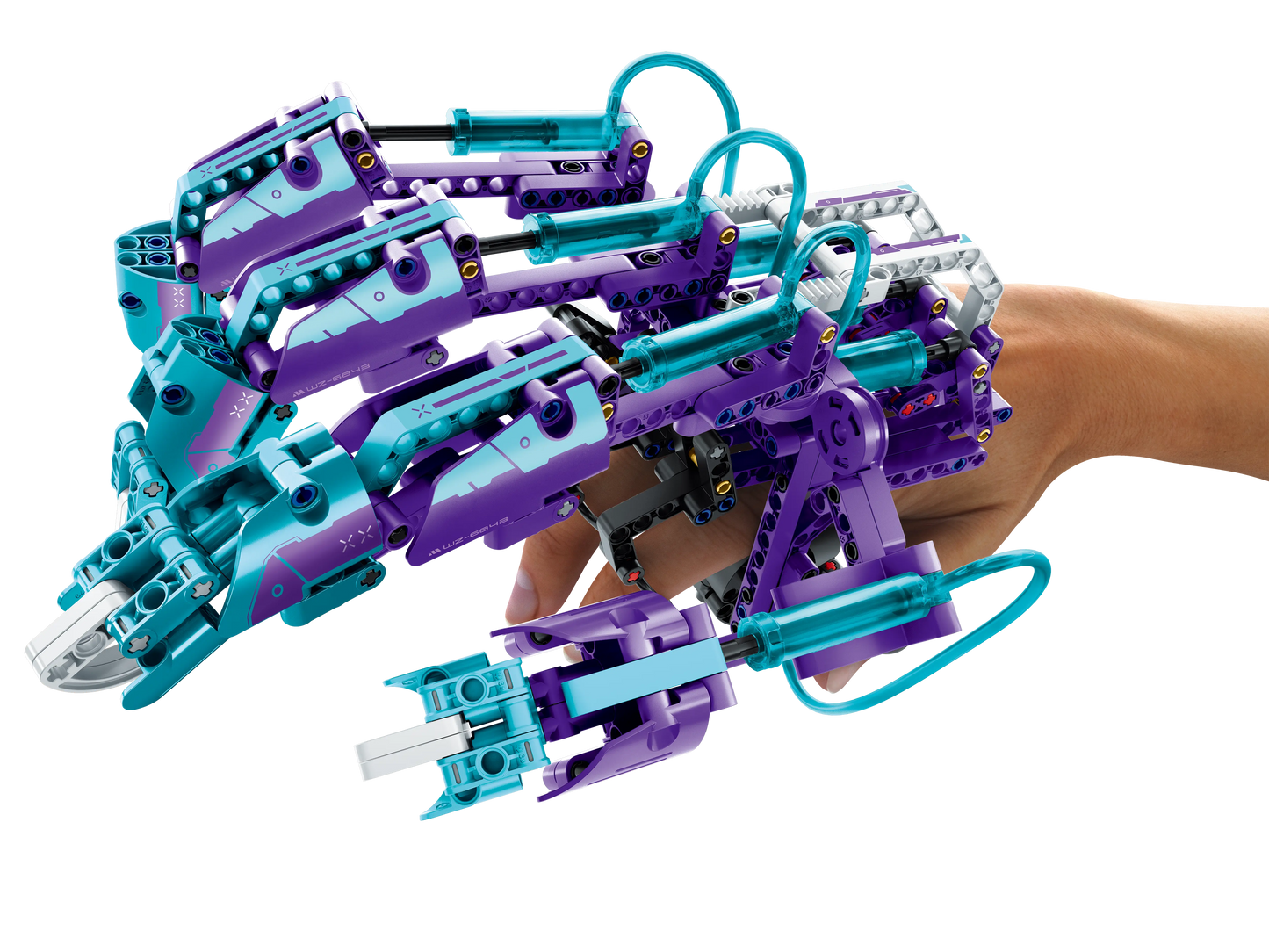 Immaster klocki bioniczna dłoń fioletowa 484 elementy