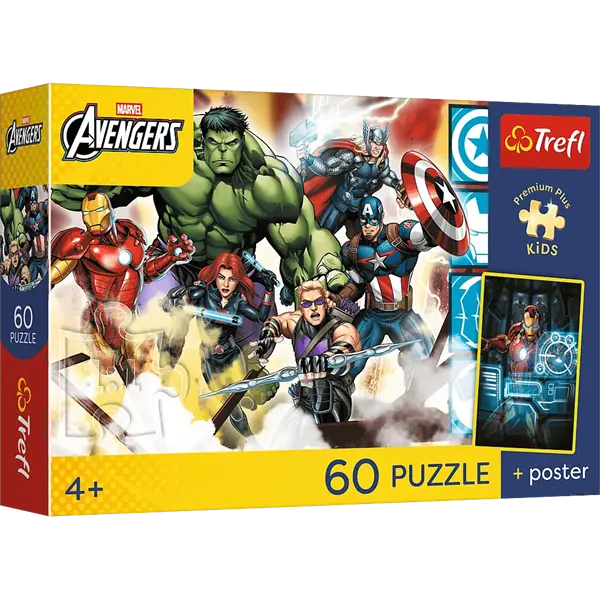 Puzzle Premium Plus Kids, Marvel 60 el. Razem silniejsi