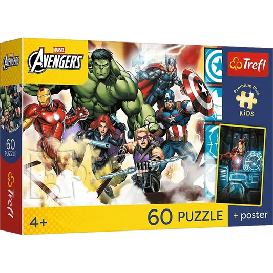 Puzzle Premium Plus Kids, Marvel 60 el. Razem silniejsi