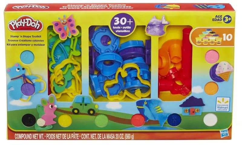 Play-Doh zestaw kreatywny, 10 tub, stemple i foremki