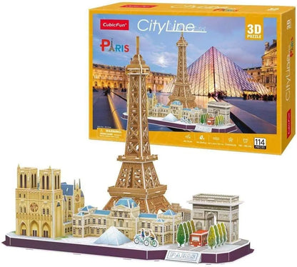 Cubic fun puzzle 3d city line paris
