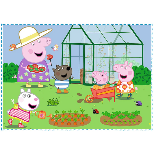 Puzzle 4w1 wspomnienie z wakacji świnka peppa