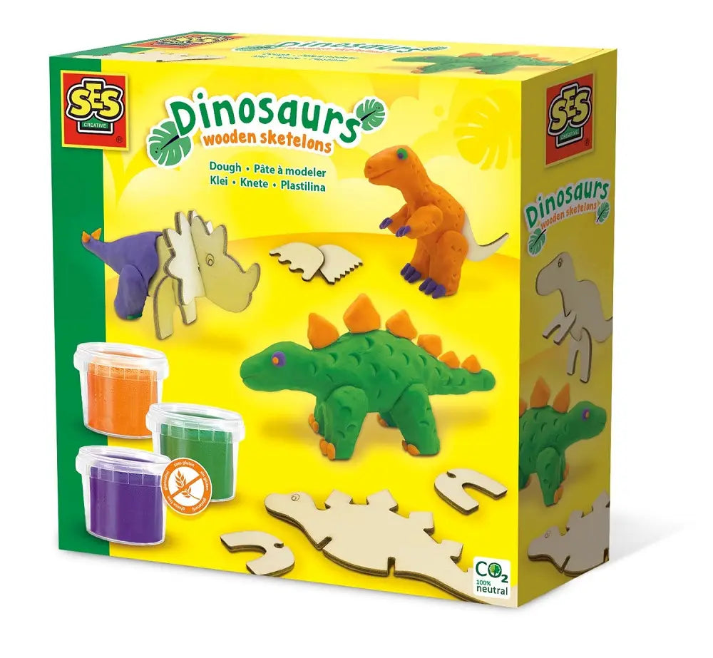 Ciasto masa Drewniane szkielety dinozaurów