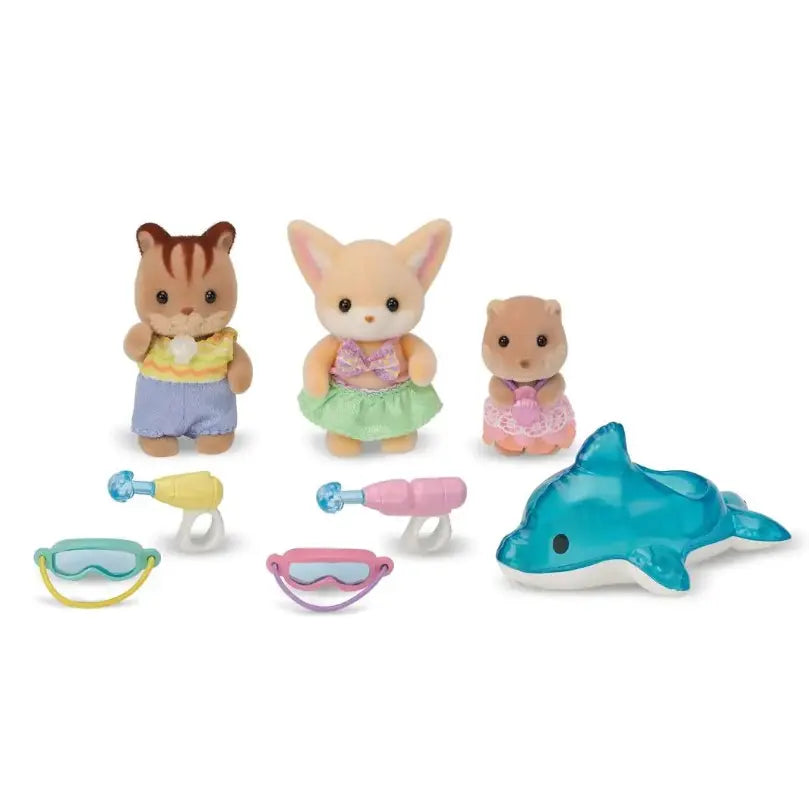 Sylvanian Families zabawa w basenie Baby Trio
