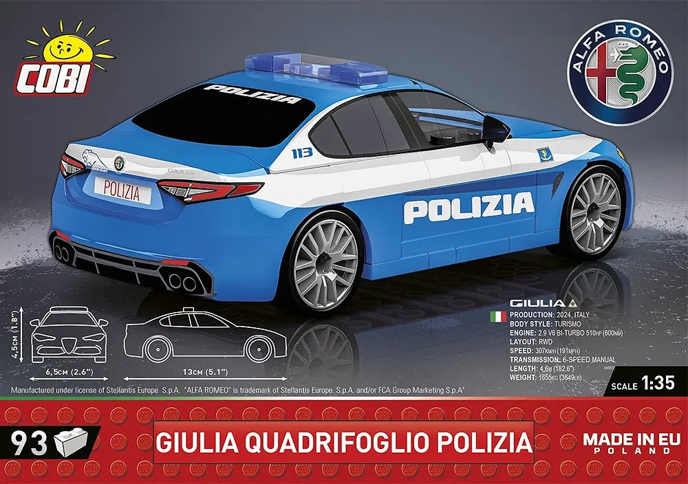 COBI Alfa Romeo Giulia Quadri.Polizia 93kl 24606