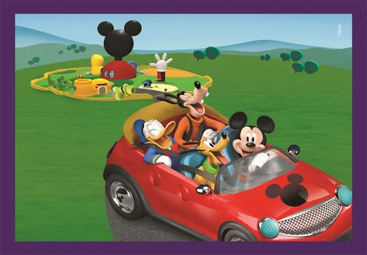 Puzzle 4w1 SuperKolor Klub Przyjaciół Myszki Mickey