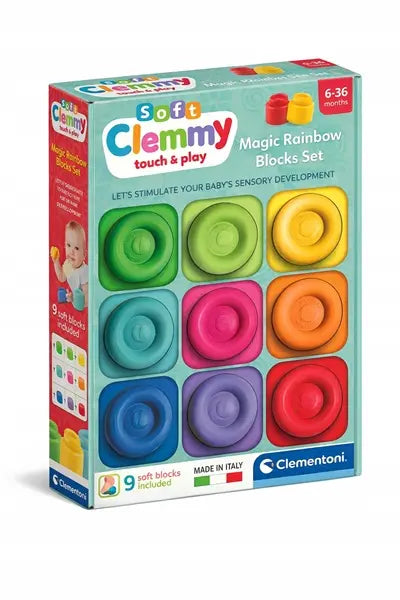 Clemmy klocki 9el. Magiczna tęcza