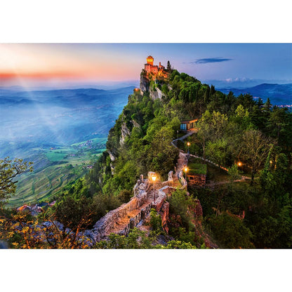 Puzzle 1000 elementów premium plus photo odyssey wieża cesta w san marino