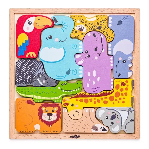 Puzzle na planszy - Zwierzątka