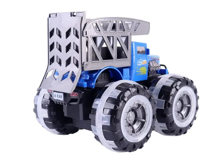 Pojazd Monster z autem w klatce św.koła 09480