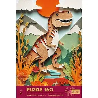 Puzzle 160 40-lecie paper art: dinozaur