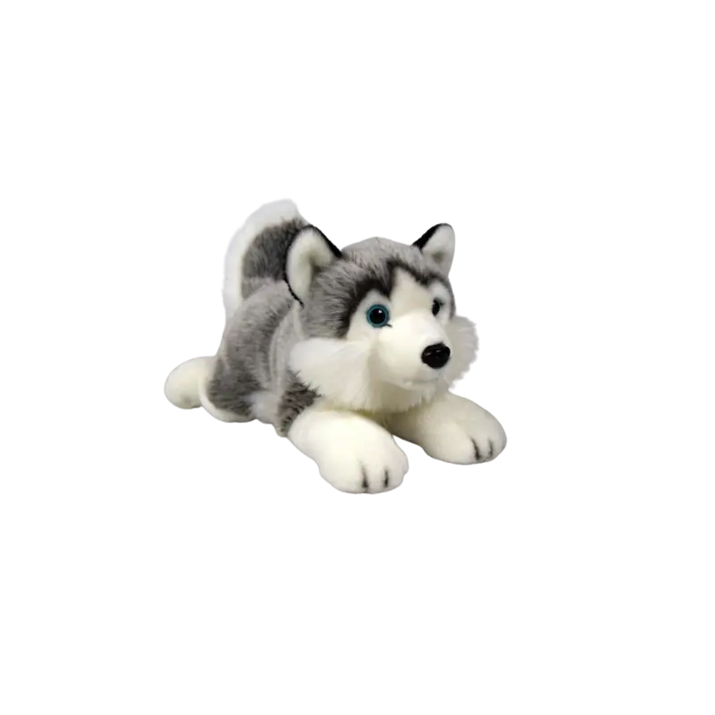 Pies husky leżacy 34cm