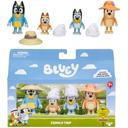 Bluey rodzinna wycieczka 4 pak