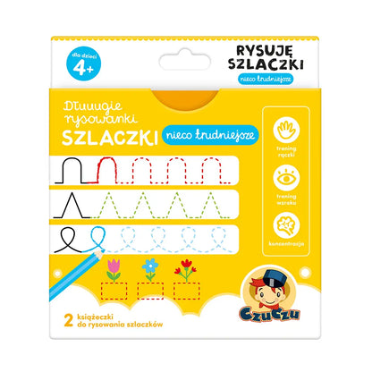 Dłuuugie rysowanki 4+ rysuję szlaczki nieco trudniejsze