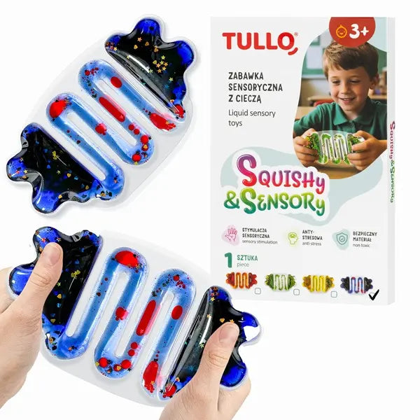 Gniotek sensoryczny z cieczą niebieski