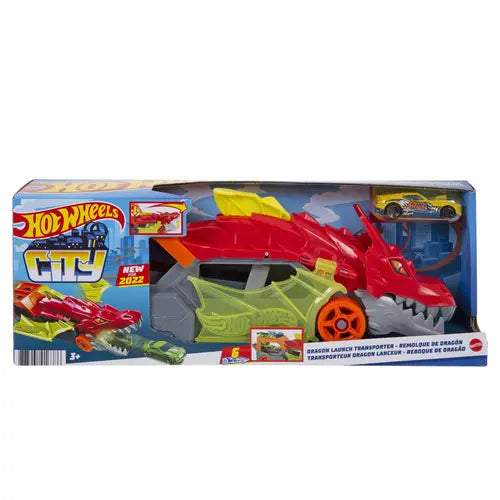 Hot Wheels City transporter z wyrzutnią Dragon