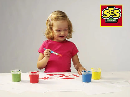 SES Farby do malow.palcami 4kol 145ml 00305 03050