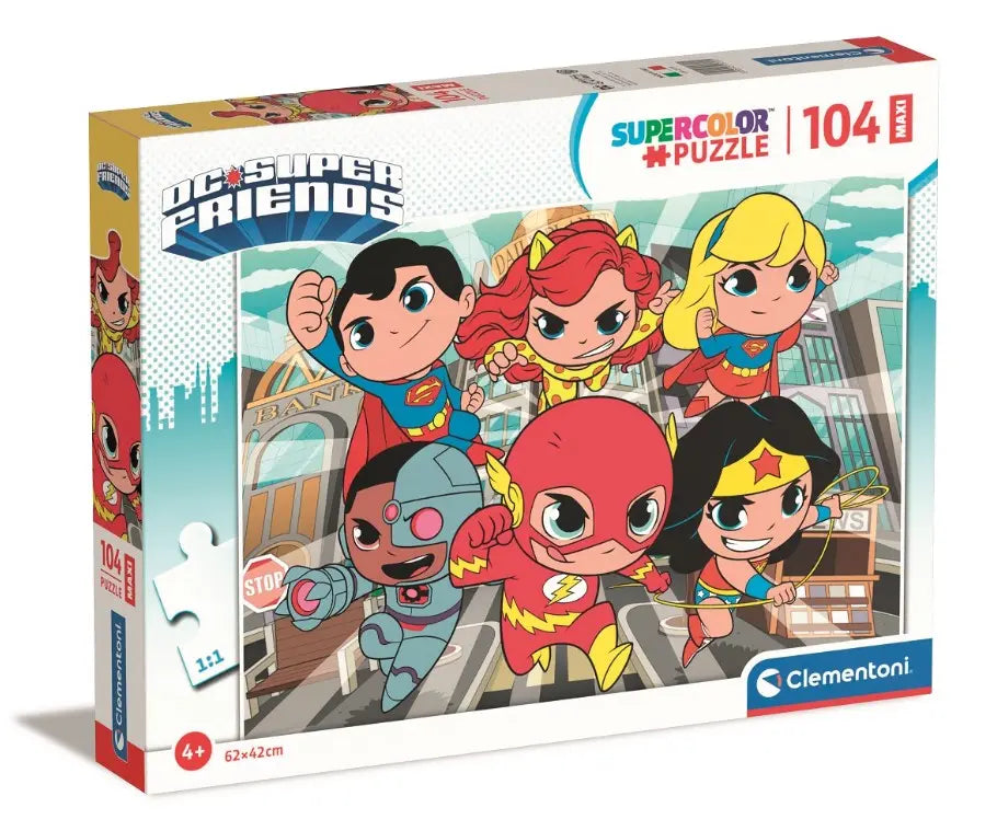 Puzzle 104 maxi SuperKolor DC Super heroes