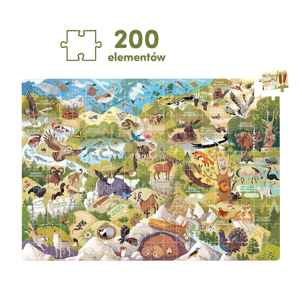 CzuCzu Dzikie puzzle Parki narodowe 6+