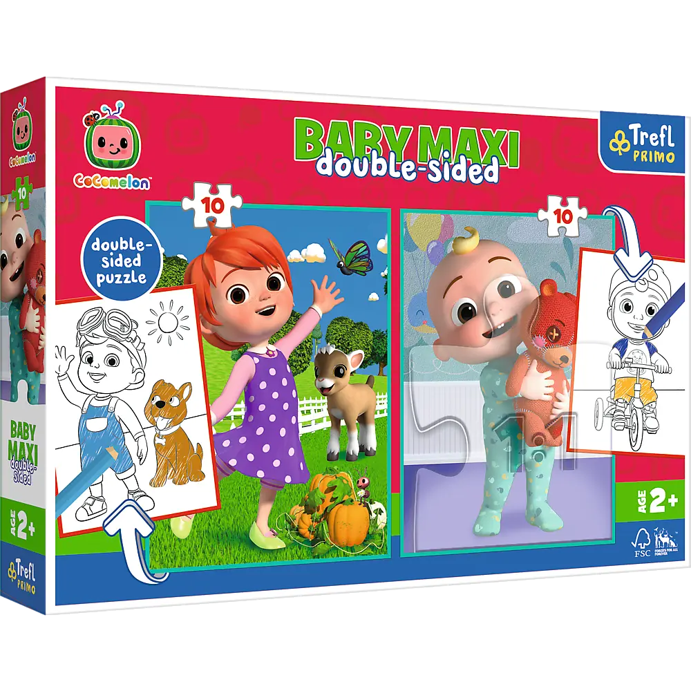 Puzzle Baby Maxi 2x10 elementów Cocomelon Przyjaciele