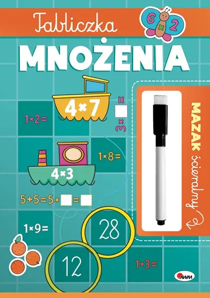 Książeczka - Tabliczka mnożenia z mazakiem ścieralnym