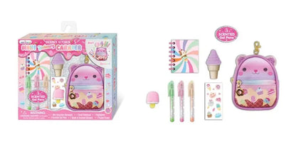 Zestaw miniaturek z mini plecaczkiem, Lody