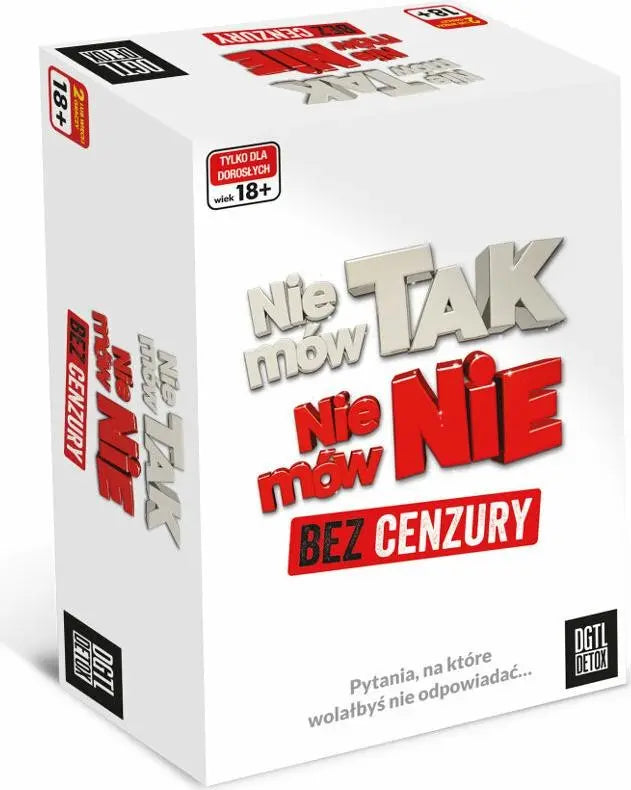 Nie mów tak nie mów nie bez cenzury imprezowa gra planszowa