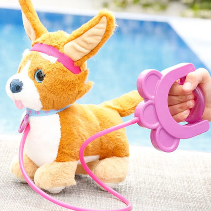 Sprint puppy piesek corgi z dźwiękiem na smyczy