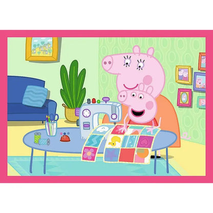 Puzzle 4w1 Peppa uwielbia przygody