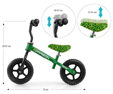 Rowerek biegowy Dragon Green