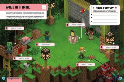 Książeczka Minecraft naklejkowa przygoda - Czerwienit