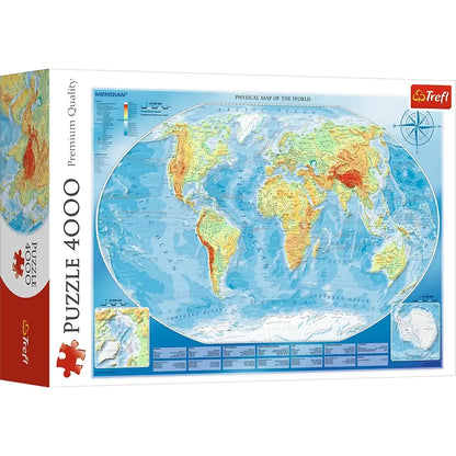 PUZZLE 4000 Wielka mapa fizyczna świata