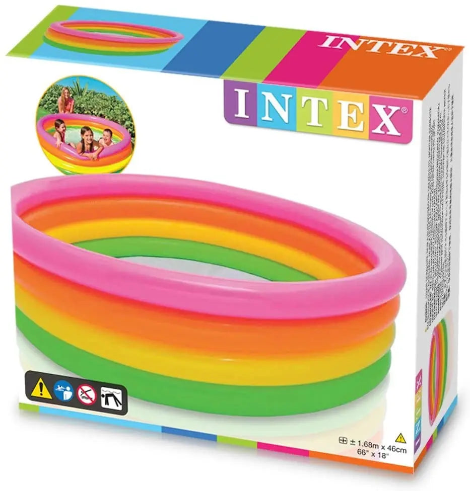 Intex basen kolorowy dmuchany 168x46
