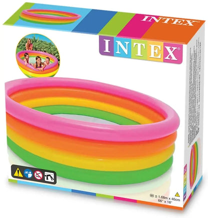 Intex basen kolorowy dmuchany 168x46