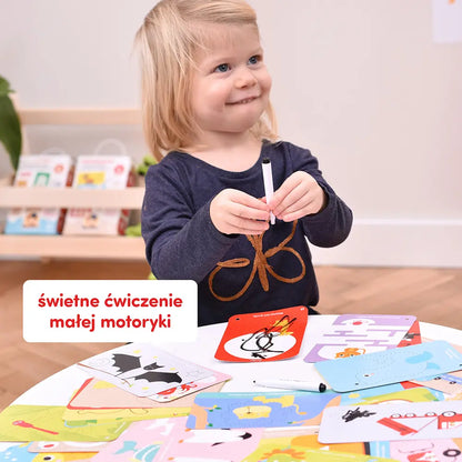 CzuCzu Zwierzątka Zabawy kreatywne z pisakiem zmazywakiem 3+