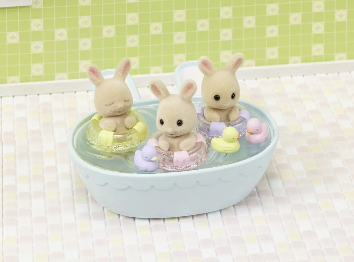 Sylvanian families kąpiel trojaczków