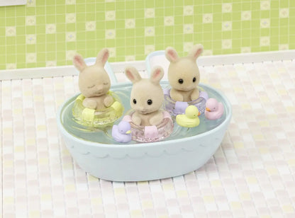 Sylvanian families kąpiel trojaczków