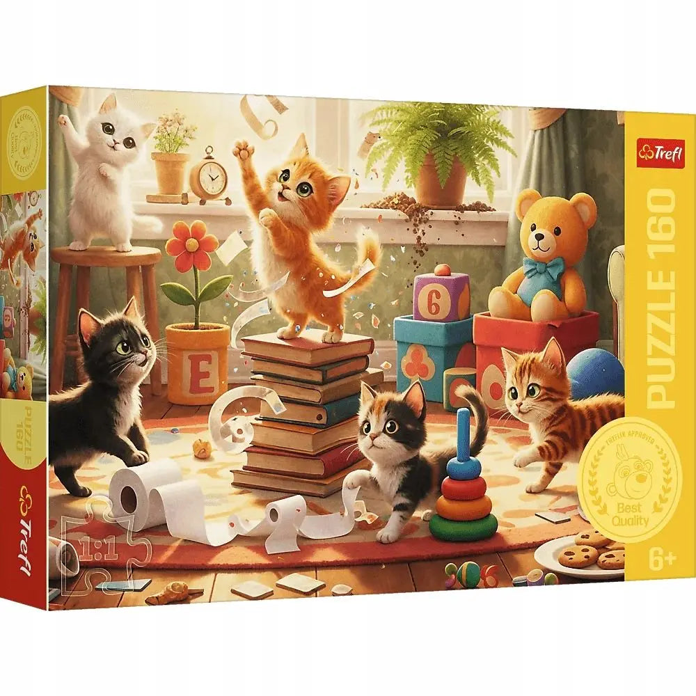Puzzle 160 elementów - Kocie psoty