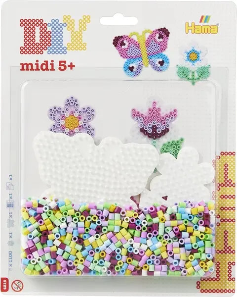 Koraliki 1100 szt - Motyl i kwiat